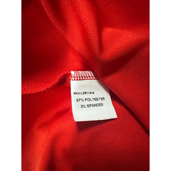 Women's Holiday CHICME Red Long Sleeve Sweetheart Neck Dress Size M - Picture 11 of 12